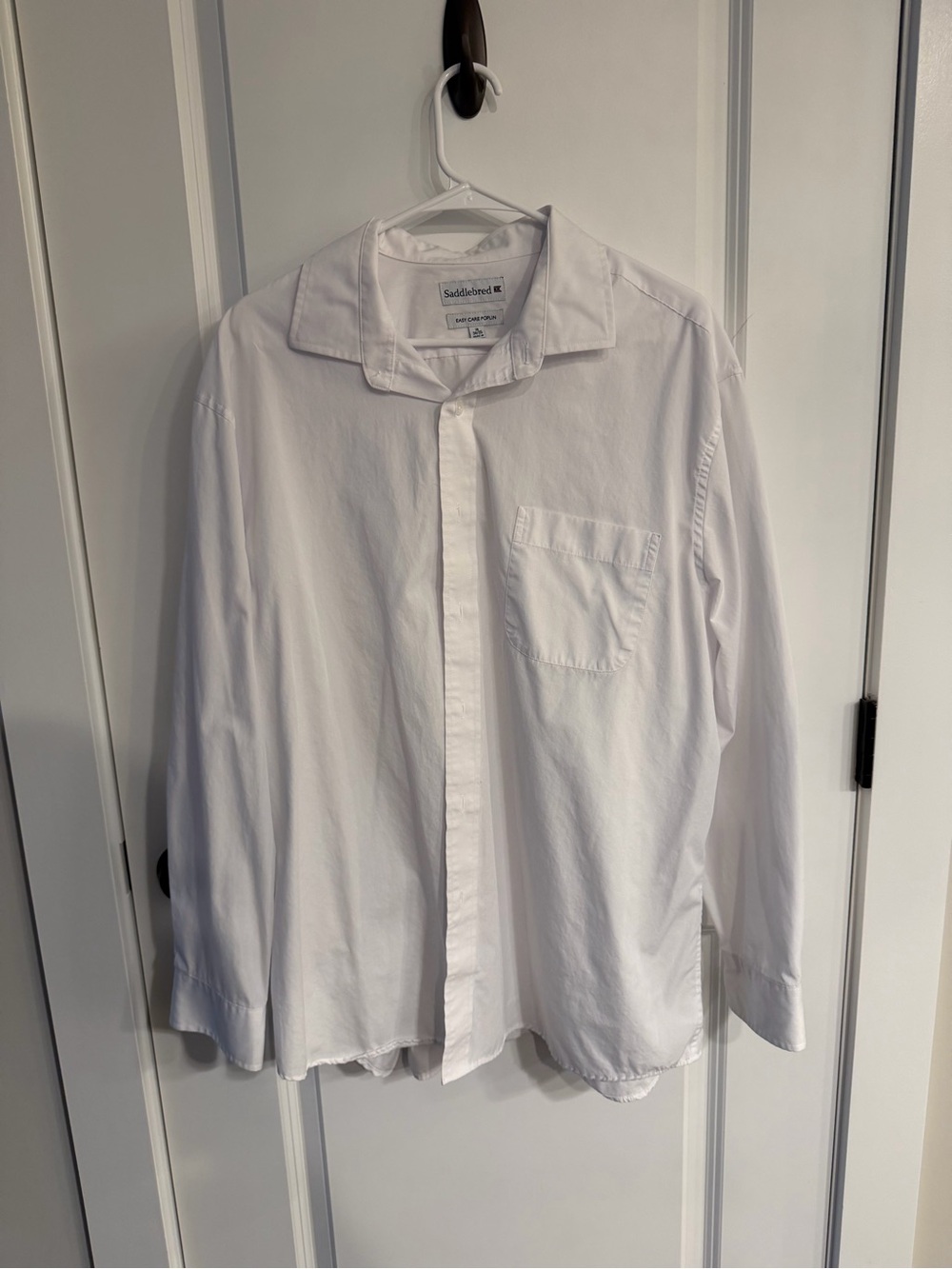 Saddlebred White Men's Long-Sleeve Dress Shirt